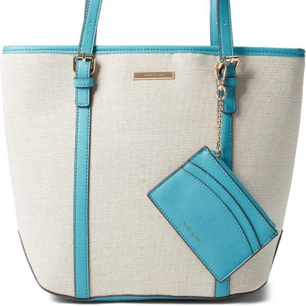 Anne Klein ● Linen Tote with Card Case